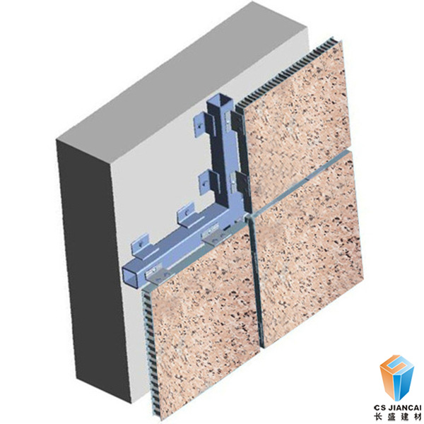 石材鋁蜂窩板安裝結構